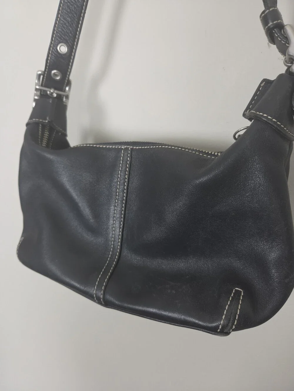 Vintage Y2K Coach 9564 Black Leather Legacy Demi Hobo Shoulder Bag
